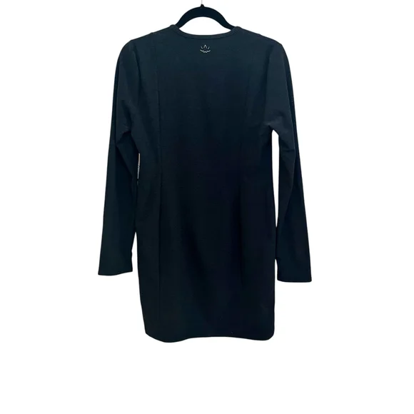NWT! Beyond Yoga After Dark Space Dye Black Long Sleeve Mini Dress - Large - Picture 3 of 7